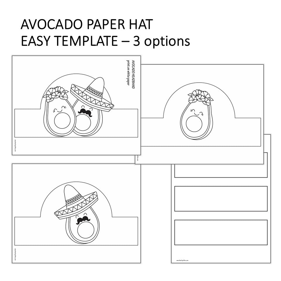 Avocado Paper Hat - Mexican Fiesta Craft