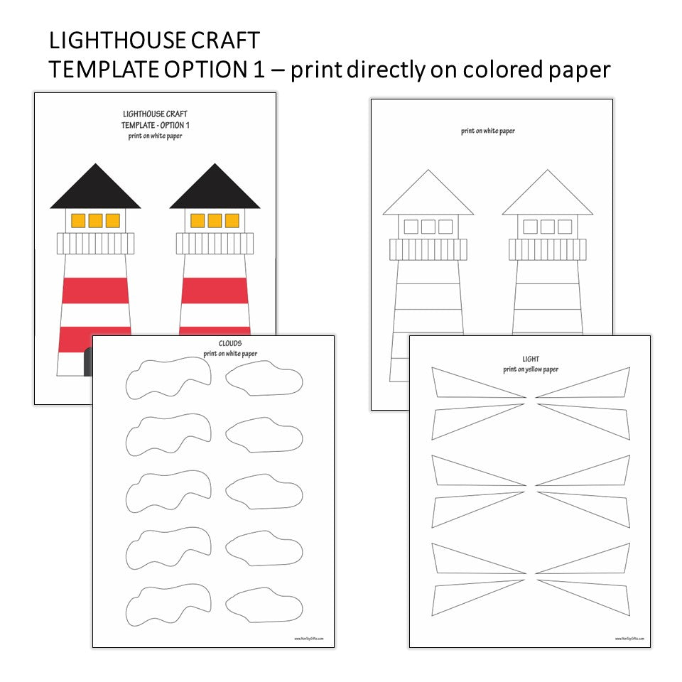 Lighthouse Craft Printable – Non-Toy Gifts
