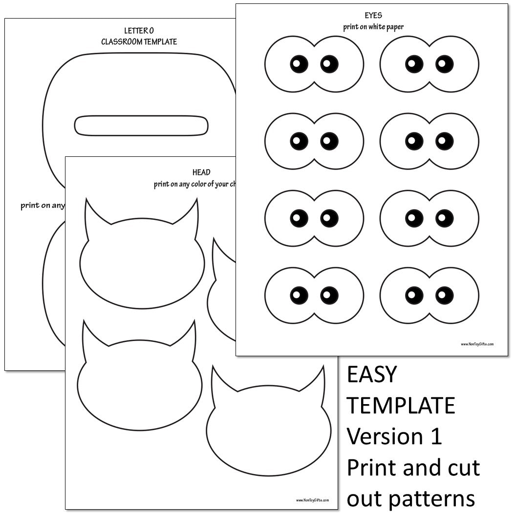 Letter O Craft - O is for Owl- Uppercase Letter O – Non-Toy Gifts click-image-to-close-this-window