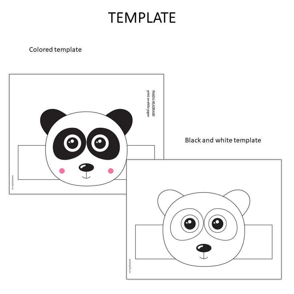 Panda Paper Hat- Zoo Animal Coloring Crown