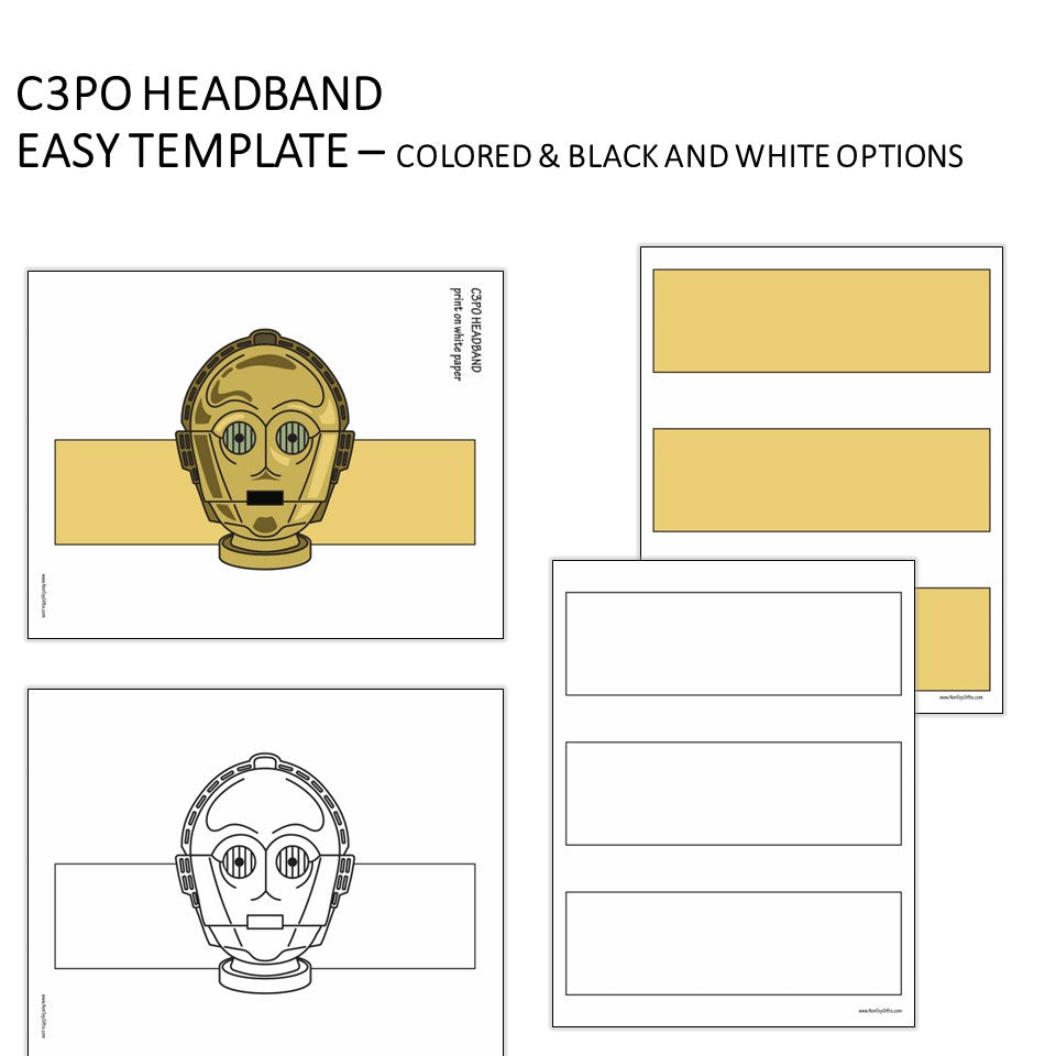 C3PO Headband - Star Wars Coloring Paper Hat Craft