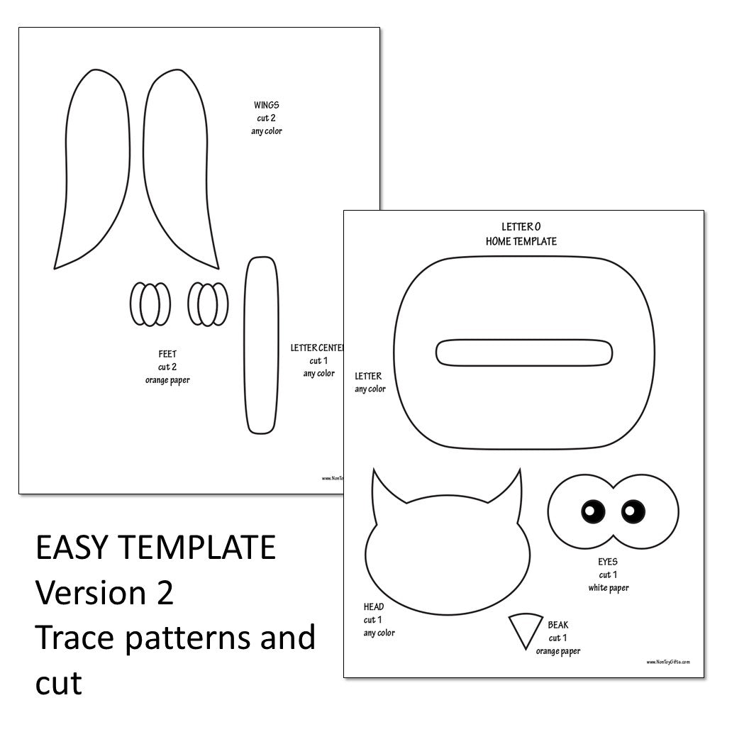 Letter O Craft O is for Owl Uppercase Letter O NonToy Gifts
