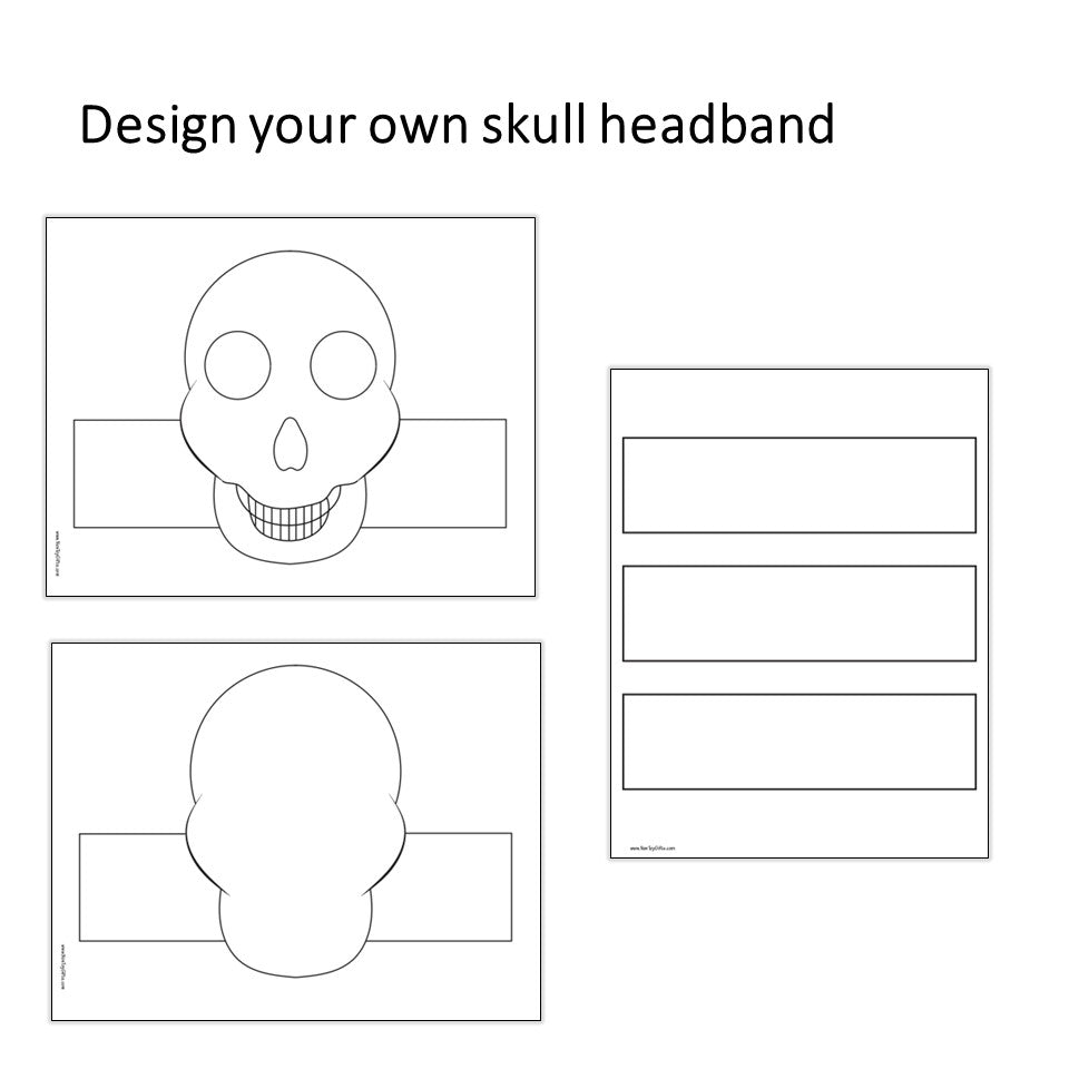 Skull Paper Hat - Halloween Crown