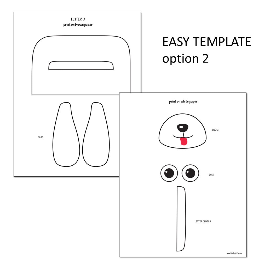 letter-d-craft-d-is-for-dog-uppercase-letter-d-non-toy-gifts for Free Printable Letter D Template Letter D Craft - D is for Dog- Uppercase Letter D – Non-Toy Gifts for Free Printable Letter D Template
