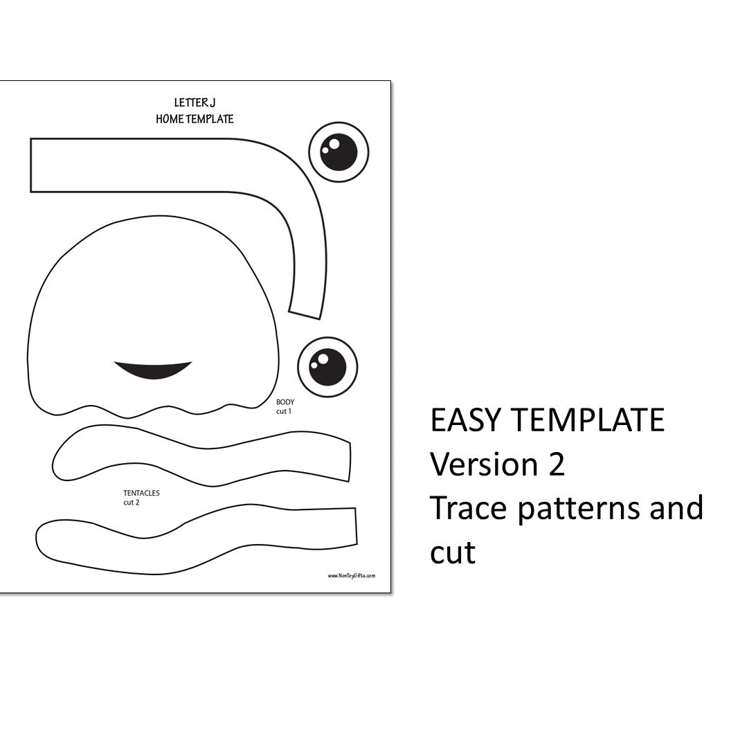Letter J  Craft - J is for Jellyfish- Uppercase Letter J