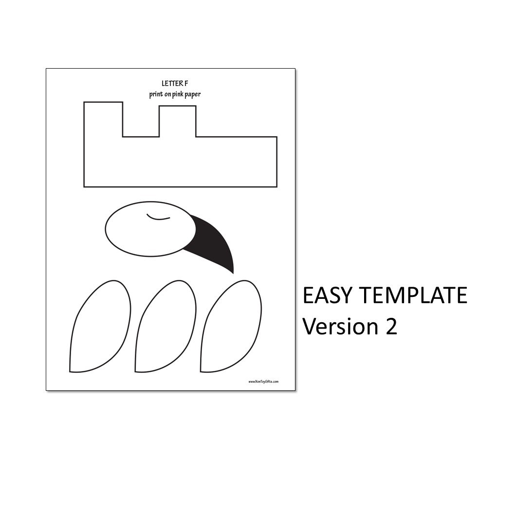 Letter F Craft - F is for Flamingo- Uppercase Letter F – Non-Toy Gifts letter-f-craft-f-is-for-flamingo-uppercase-letter-f-non-toy-gifts