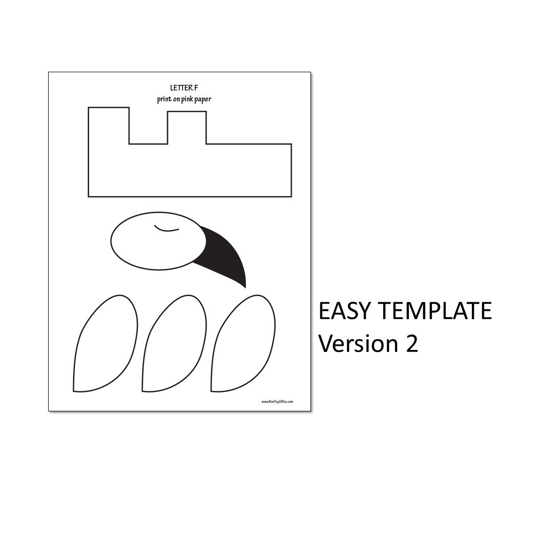 Letter F Craft - F is for Flamingo- Uppercase Letter F