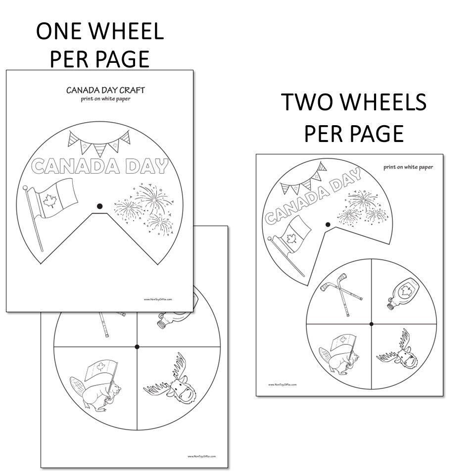 Canada Day Craft Coloring Wheel NonToy Gifts