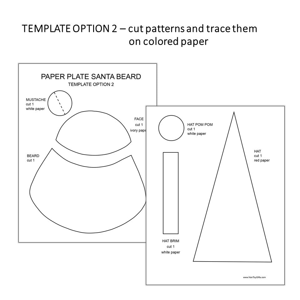 Paper Plate Santa NonToy Gifts