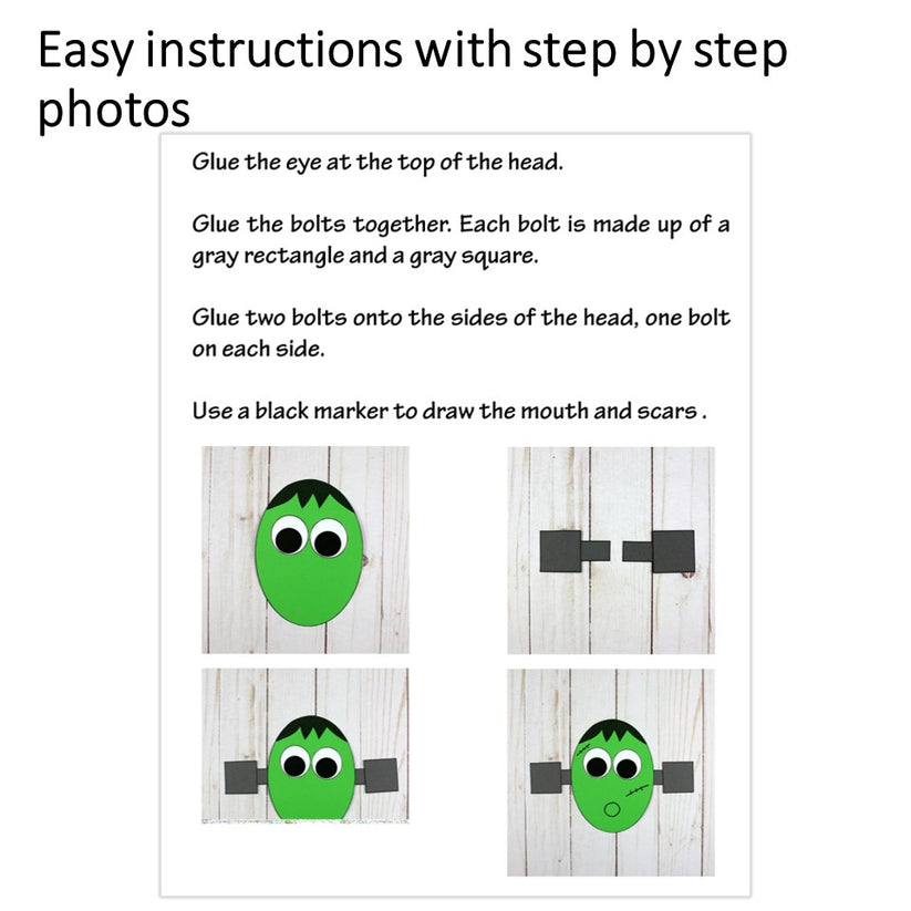 Shape Halloween Frankenstein Craft – Non-Toy Gifts
