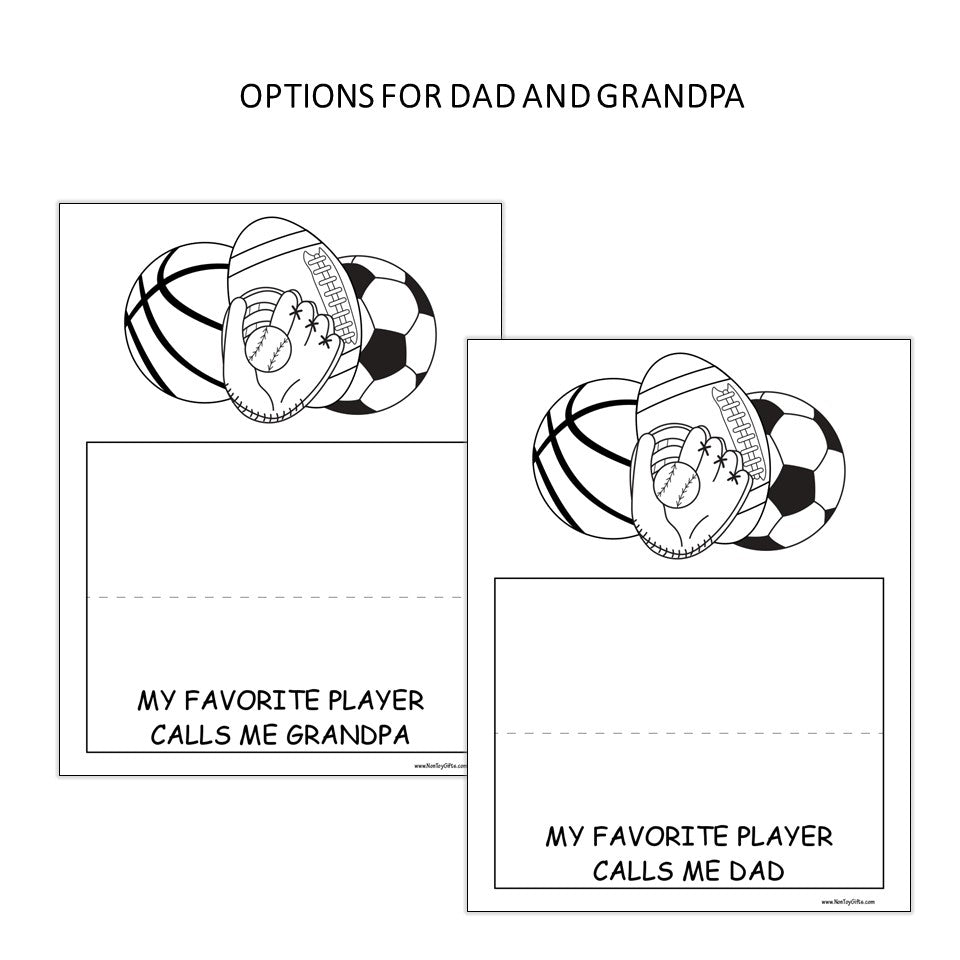 Sports Dad Card - Father's Day Card for Dad and Grandpa