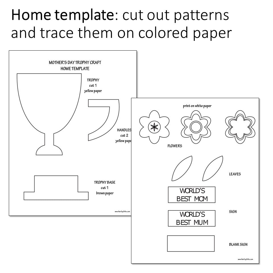 Mother's Day Flower Trophy Craft