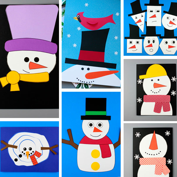Snowman Craft Printable Bundle – 6 Winter Crafts for Kids – Non-Toy Gifts
