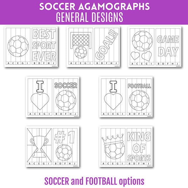 Printable soccer craft for kids World Cup themed flip art project with goal and soccer ball design