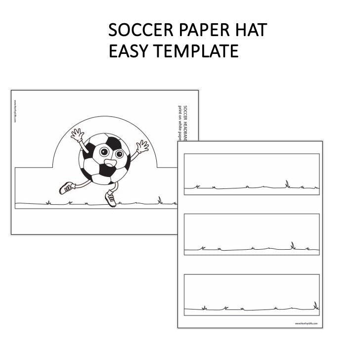 Soccer paper hat printable