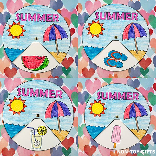 Summer Spinner - Coloring Craft – Non-Toy Gifts