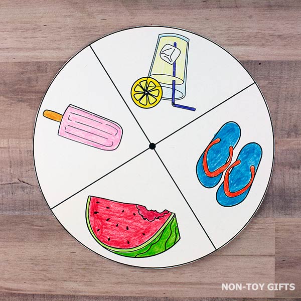Summer Spinner - Coloring Craft – Non-Toy Gifts
