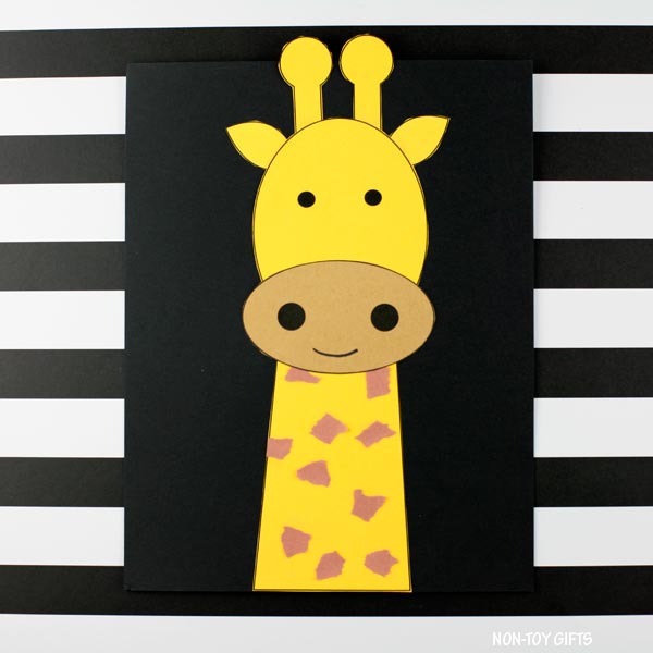 Giraffe Craft - ZOO Animal Craft- Jungle Animal Craft - Torn Paper Animal Craft