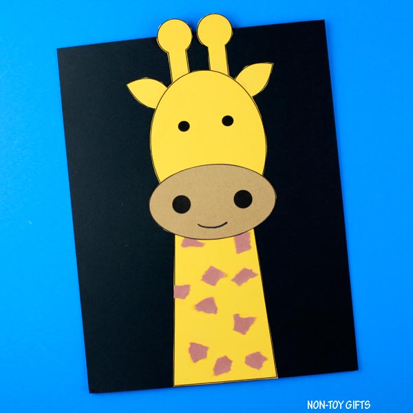 Giraffe Craft - ZOO Animal Craft- Jungle Animal Craft - Torn Paper Ani ...