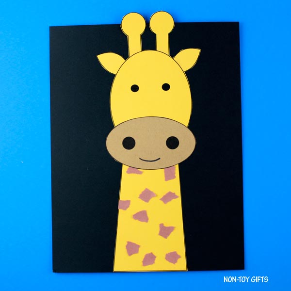 Giraffe Craft - ZOO Animal Craft- Jungle Animal Craft - Torn Paper Animal Craft