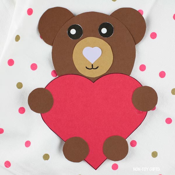 Valentine Bear With Heart Craft