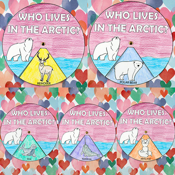 Who Lives in the Arctic? - Coloring Spinner Craft