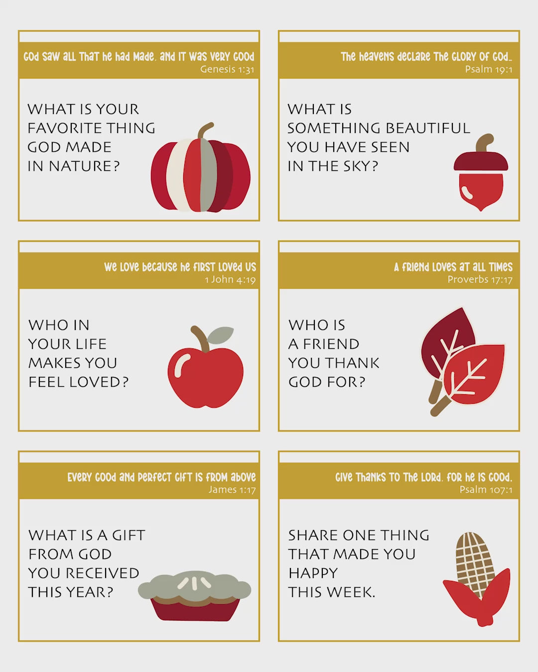 Bible Thanksgiving conversation starters, printable cards to spark meaningful discussions on gratitude and faith at holiday gatherings.