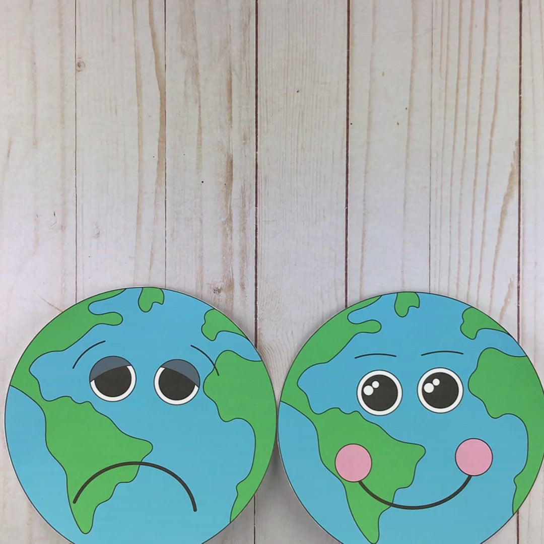 Happy Earth Sad Earth Sorting Activity - Earth Day Craft – Non-Toy