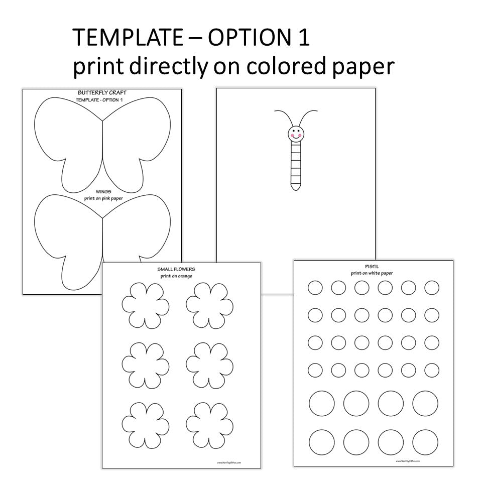 spring butterfly craft template for classroom