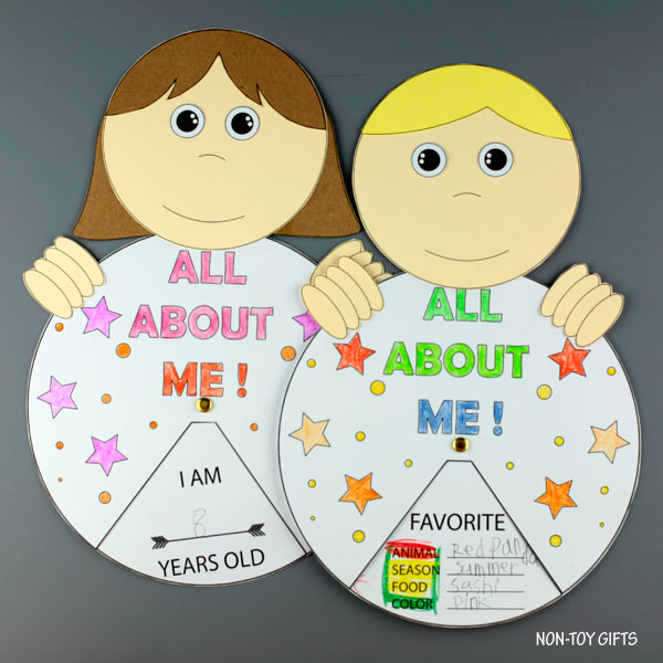 All About Me Spinner Craft