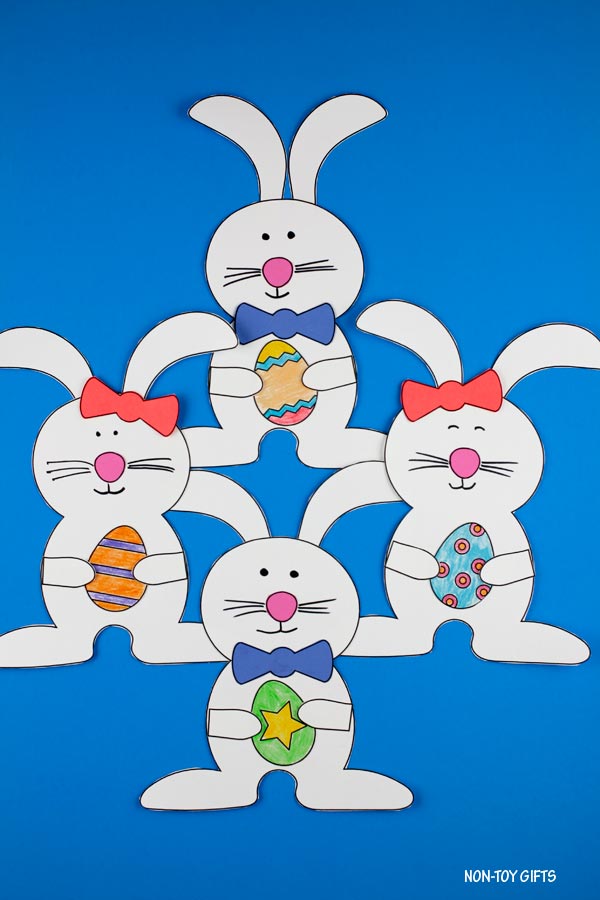 Bunny Holding Easter Egg Craft