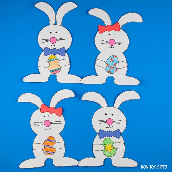 Bunny Holding Easter Egg Craft