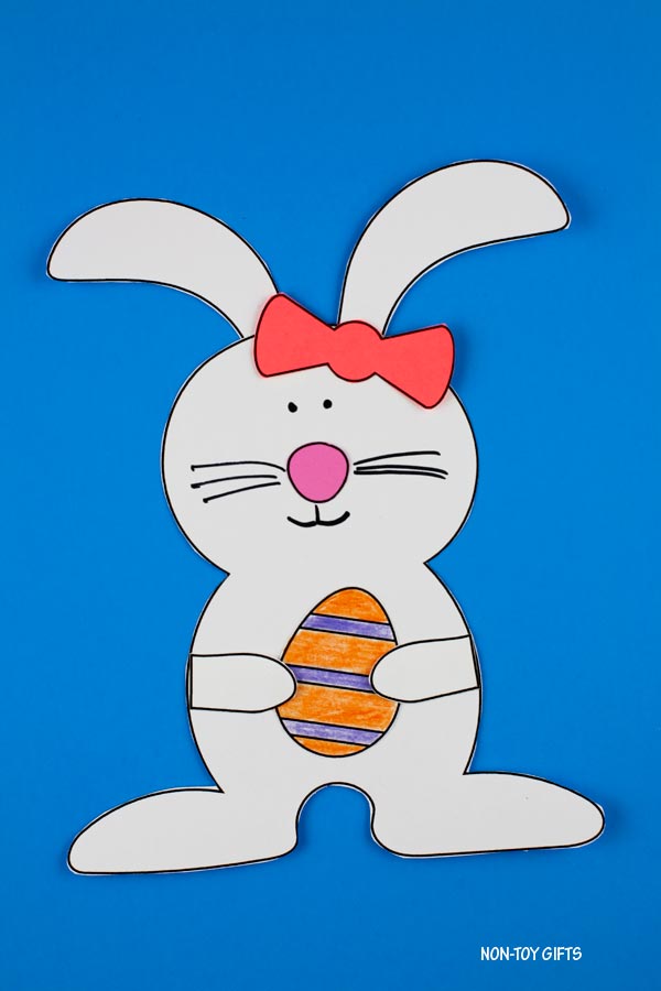 Bunny Holding Easter Egg Craft