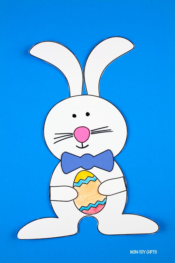 Bunny Holding Easter Egg Craft