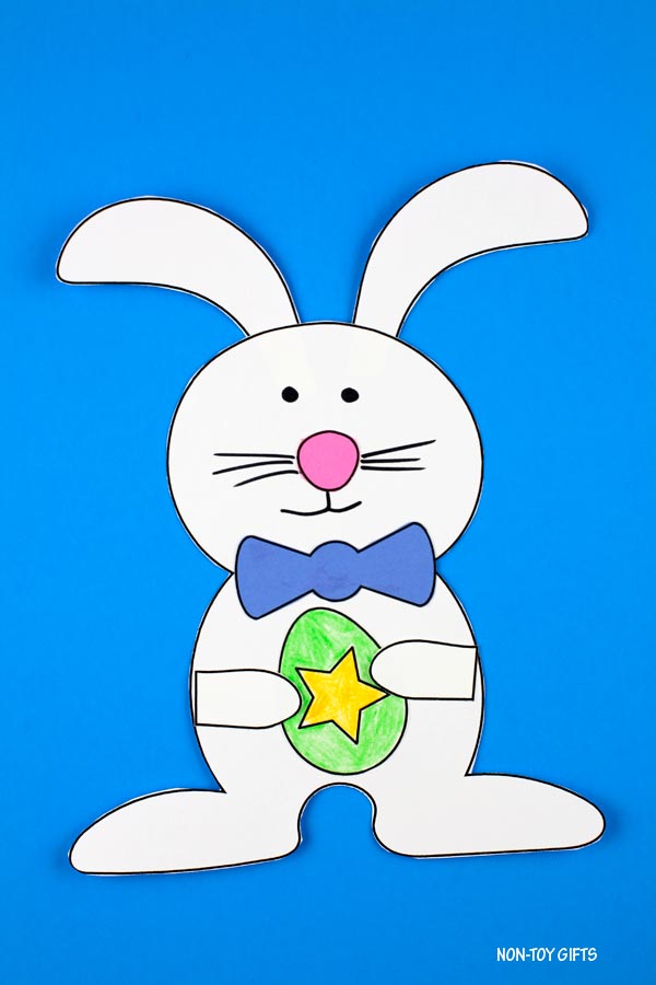 Bunny Holding Easter Egg Craft