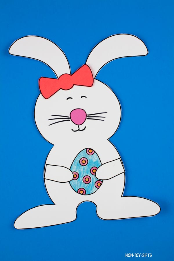 Bunny Holding Easter Egg Craft