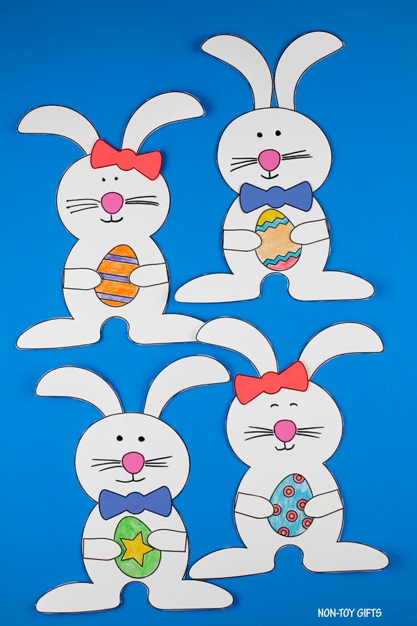 Bunny Holding Easter Egg Craft