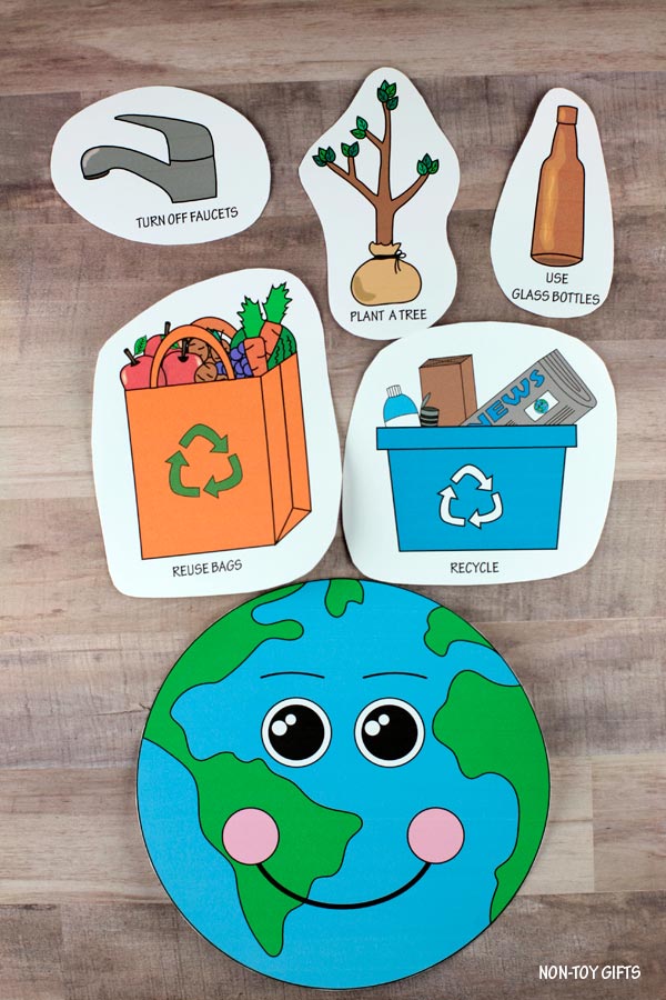 Happy Earth Sad Earth Sorting Activity - Earth Day Craft