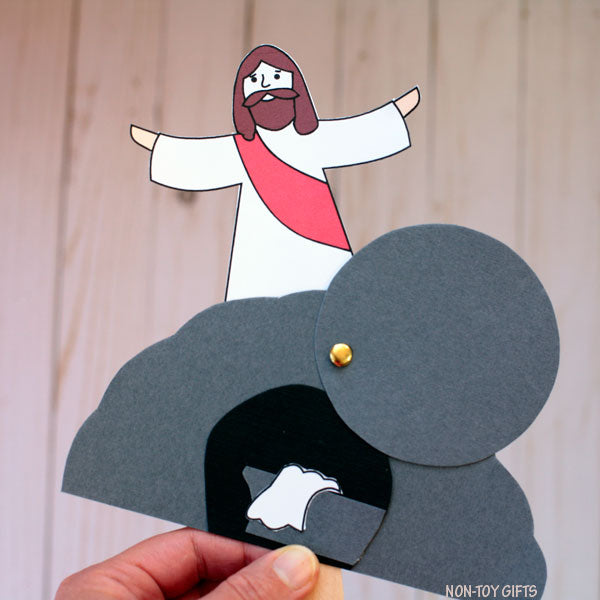 He Is Risen Craft - Easter Sunday School - Interactive Pop-up Religious Craft