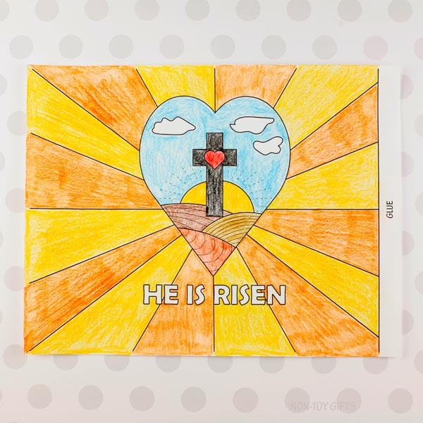He Is Risen Windsocks - Easter Religious Craft - Coloring Activity