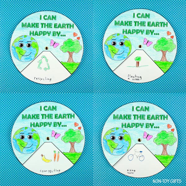 Happy Earth Craft - I Can Make the Earth Happy by...Spinner