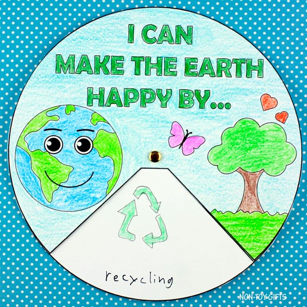 Happy Earth Craft - I Can Make the Earth Happy by...Spinner