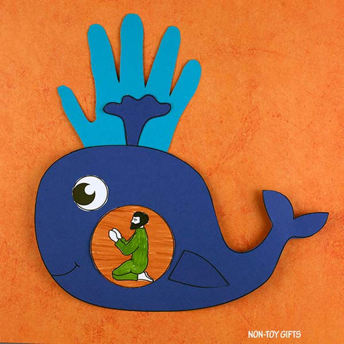 Jonah and the Whale Handprint Craft - Bible Lesson Craft – Non-Toy Gifts