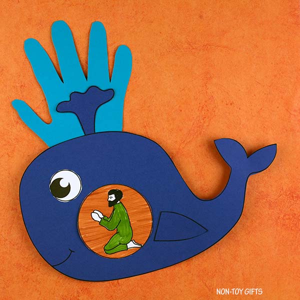 Jonah and the Whale Handprint Craft - Bible Lesson Craft