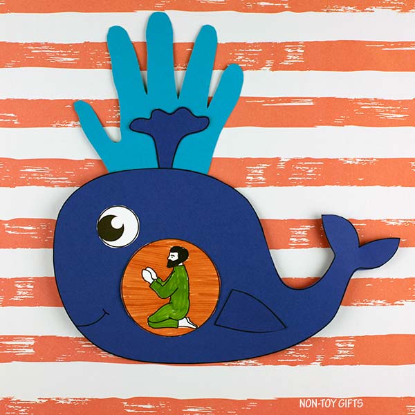 Jonah and the Whale Handprint Craft - Bible Lesson Craft – Non-Toy Gifts