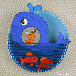 Jonah and the Whale Craft - Paper Plate Bible Craft - Coloring Craft ...