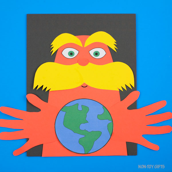 Lorax Earth Day Handprint Craft for Kids