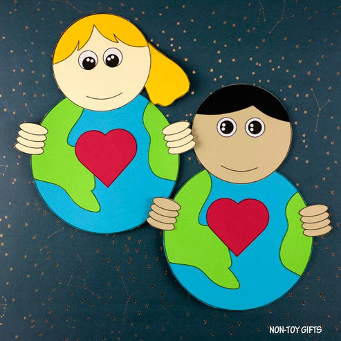 Our Earth Craft - Easy Paper Earth Day Craft for Kids – Non-Toy Gifts