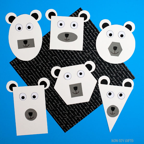 Winter Polar Bear Craft - Shape Craft