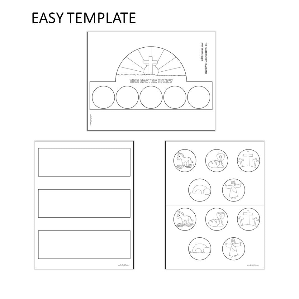 The Easter Story Headband - Easter Religious Craft - Coloring Activity